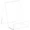Plymor Clear Acrylic Flat Back Display Easel With 2" Box Ledge, 5.5" H x 4" W x 5" D